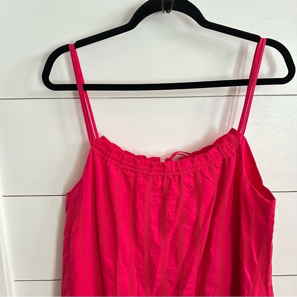 NWT M BB DAKOTA spaghetti strap pink loose fit woman cotton maxi dress coastal - Picture 3 of 12